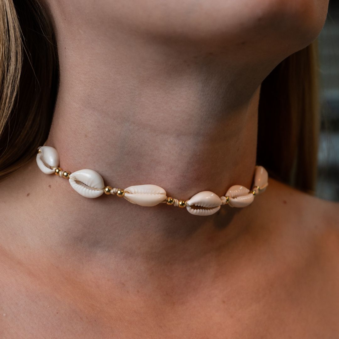 Handmade shell choker